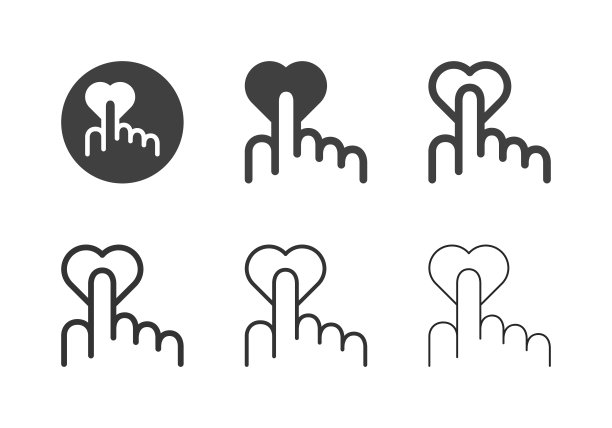 手触爱心图标 - 多系列图片下载