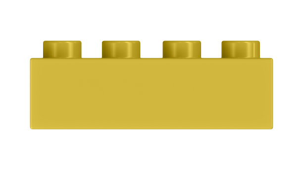 旧的黄金玩具块孤立在一个白色的背景。图片下载