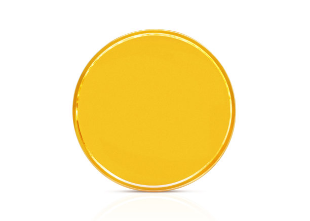 空白模板的金币或奖牌与金属质感。在白色背景上。图片下载