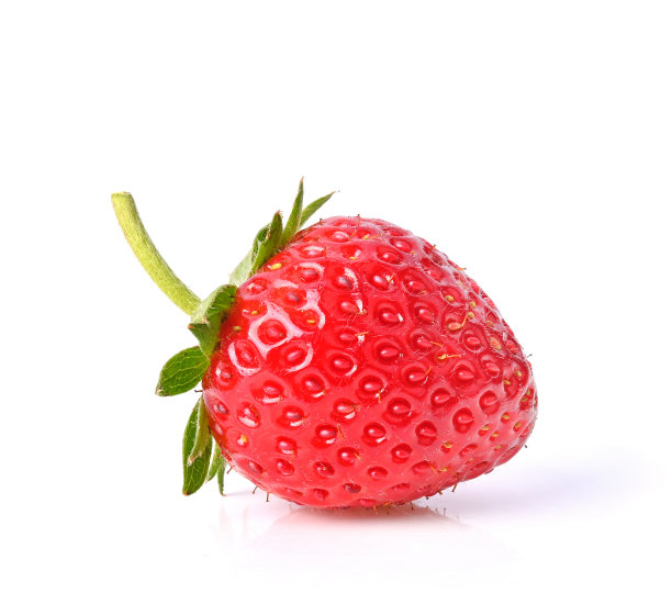 草莓孤立在白色背景图片下载