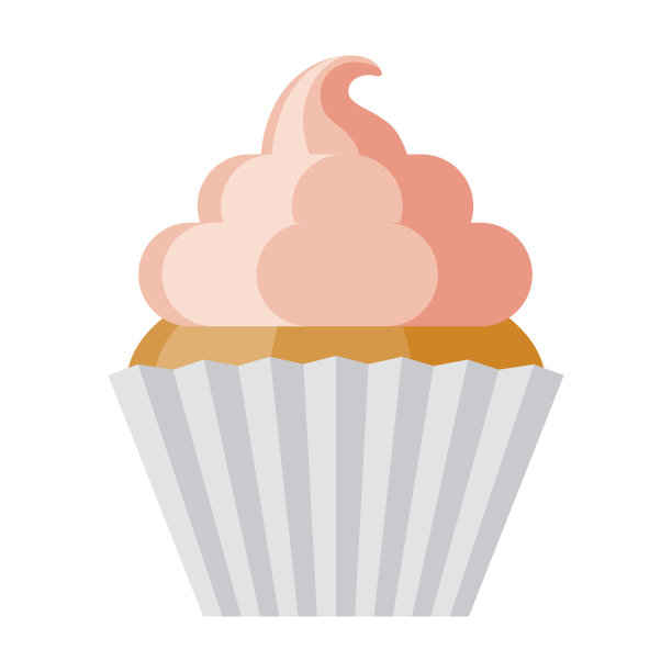 纸杯蛋糕图标的透明背景图片下载