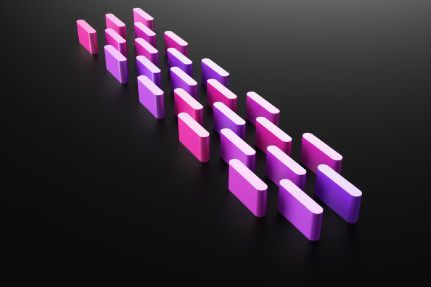 抽象模型背景的产品演示粉红色和紫色混合梯度讲台。三维渲染图图片下载