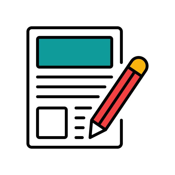 内容写作填充大纲图标设计插图。在线蒸符号在白色背景EPS 10文件图片下载