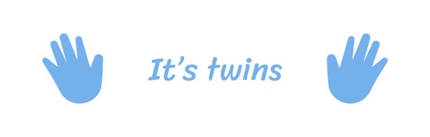 婴儿的手和腿的脚步。刚出生的双胞胎。是男孩和女孩。两个图标。心框形状。图片下载