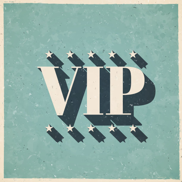 贵宾。图标在复古风格-旧纹理纸图片下载
