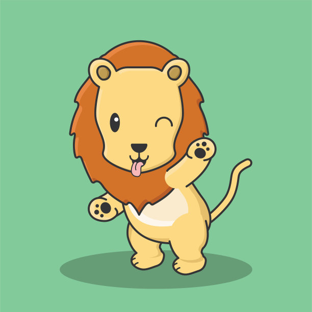 日本狐狸狮子老虎生肖布局卡通汉字可爱的豹猎豹美洲虎图片下载