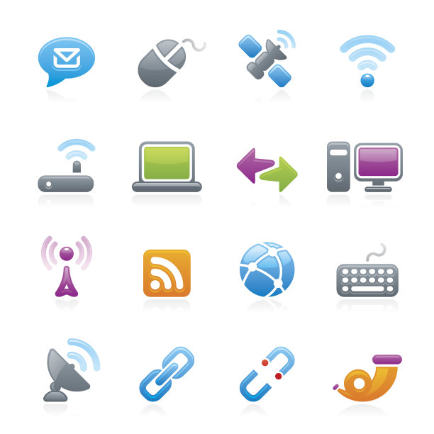 各种与电信有关的图标图片下载