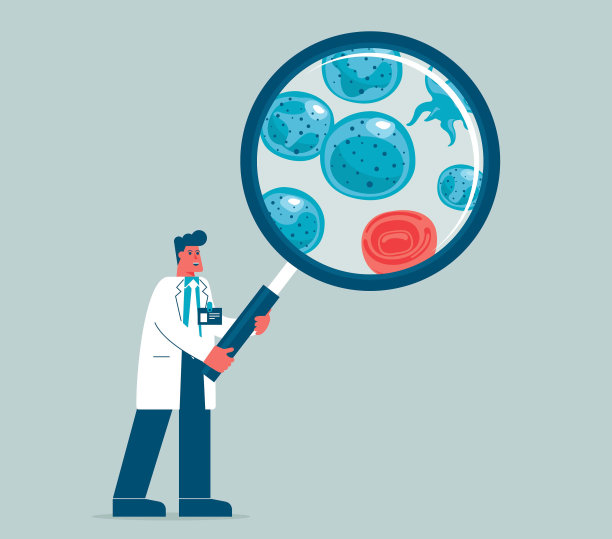 放大镜-血细胞图片下载