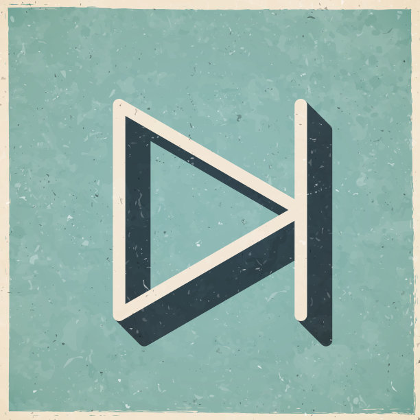 下一个。图标在复古风格-旧纹理纸图片下载