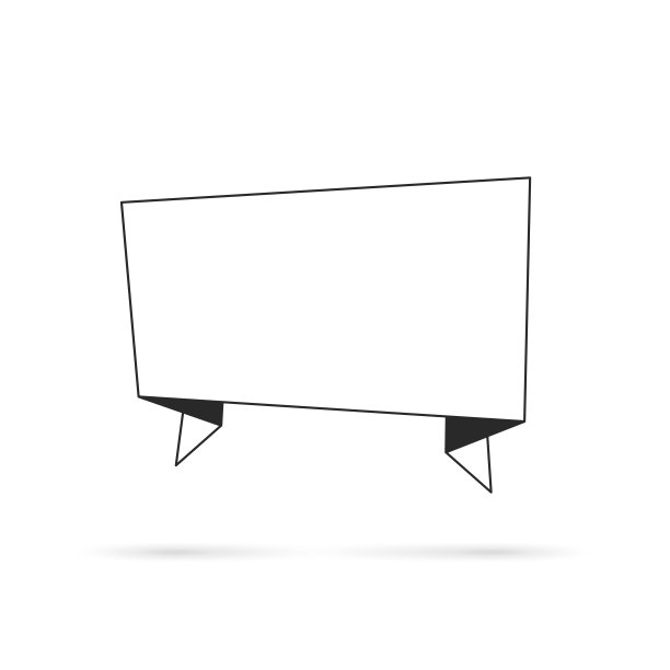 横幅(轮廓，线条艺术)-白色背景上的设计元素图片下载