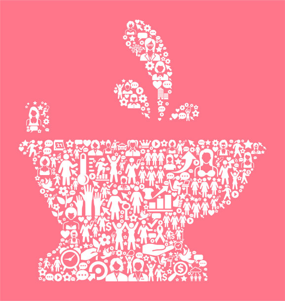 坐浴盆妇女权利和女孩权力图标模式图片下载