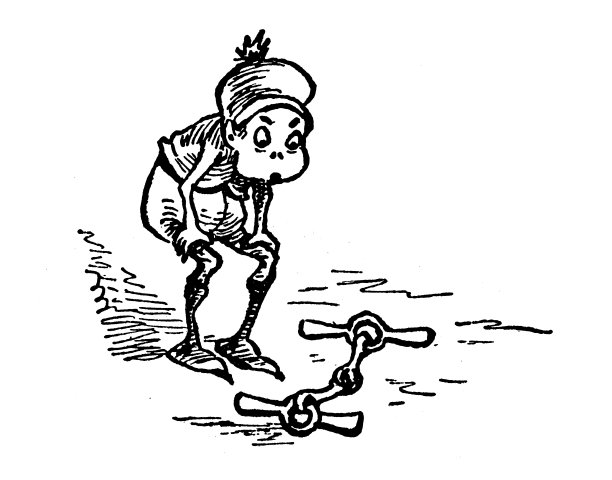 有趣的卡通人物的古董插图(“布朗尼”，1887年)图片下载