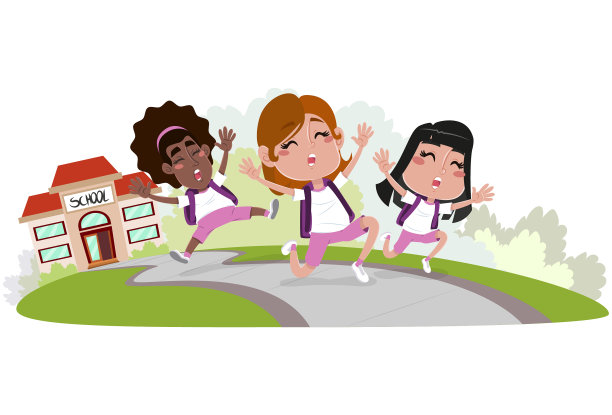 女孩们离开学校去度假图片下载