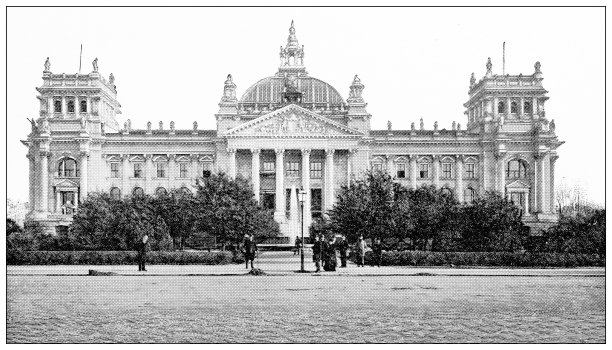 柏林和德国的古董旅行照片:议会大厦图片下载