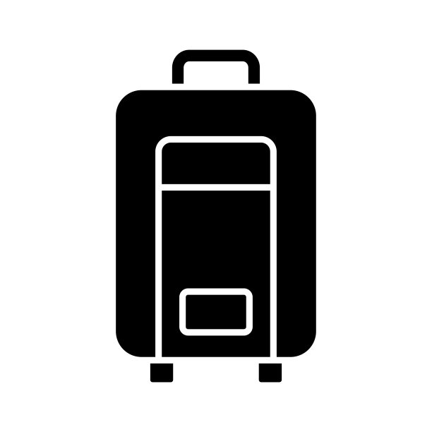 旅行袋图标矢量设计模板简单而现代图片下载