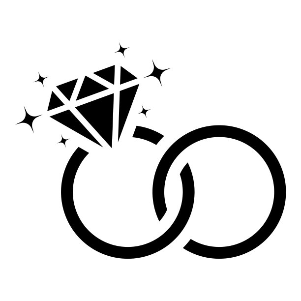 钻石订婚戒指图标，钻石结婚戒指图片下载