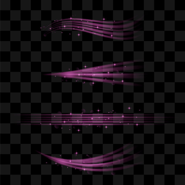 矢量粉红色的新鲜空气效果设置在方格背景上。水透明流动。辉光漩涡灯图片下载