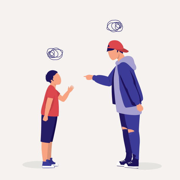 两个兄弟互相打架。兄弟姐妹间的竞争。分歧。误解。论点。图片下载