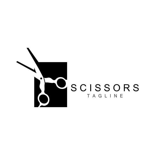 剪刀标志，剃须刀矢量，简单的理发店设计，图标，背景，符号，模板图片下载