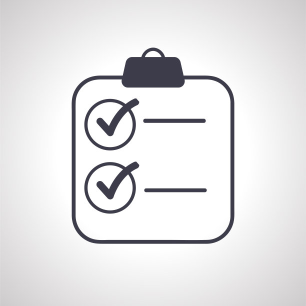 剪贴板图标。带有复选标记图标的剪贴板。清单图标图片下载