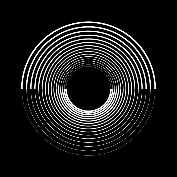 艺术日落背景。纹身模板或标志与线条。抽象艺术圈的符号或图标。图片下载