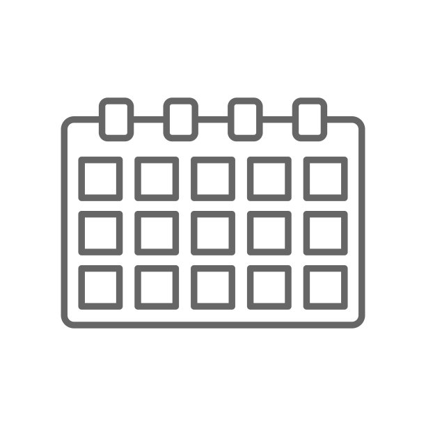 日历图标矢量平线设计。策划商业标志。矢量图图片下载