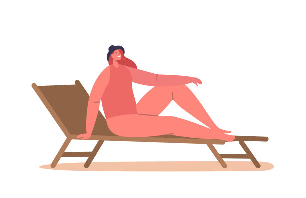 放松的女人在沙发床上，女性角色享受舒适和宁静的时刻，矢量插图图片下载