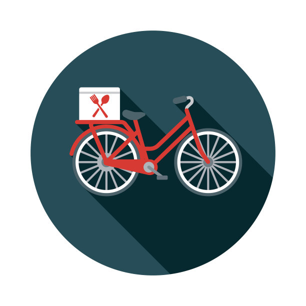 送餐自行车图标图片下载