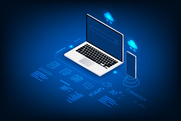 具有云存储概念的矢量等距服务器文档安全系统。图片下载