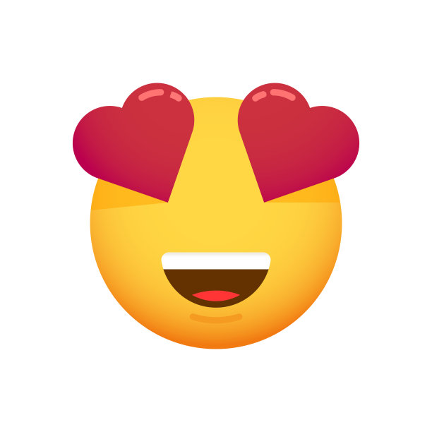 恋爱中的表情符号。可爱的黄色字符矢量。可编辑的图片图片下载