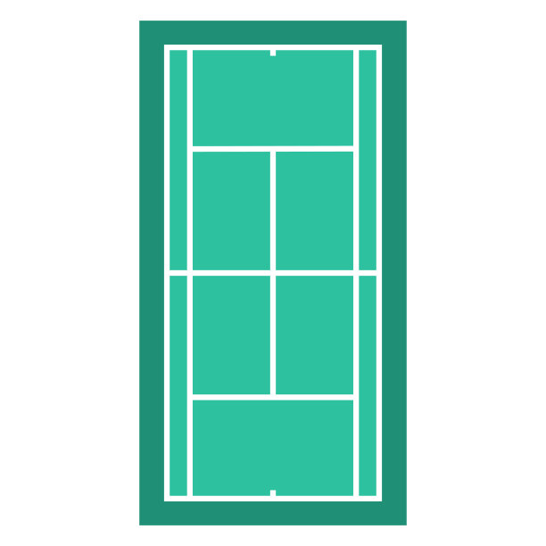 透明背景上的网球场图标图片下载