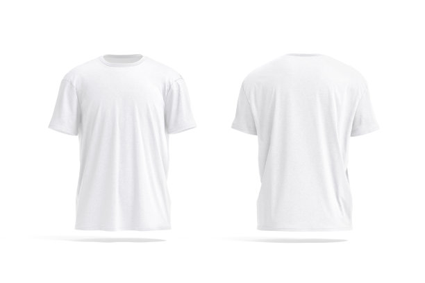 空白的白色超大t恤模型，前面和后面的看法图片下载