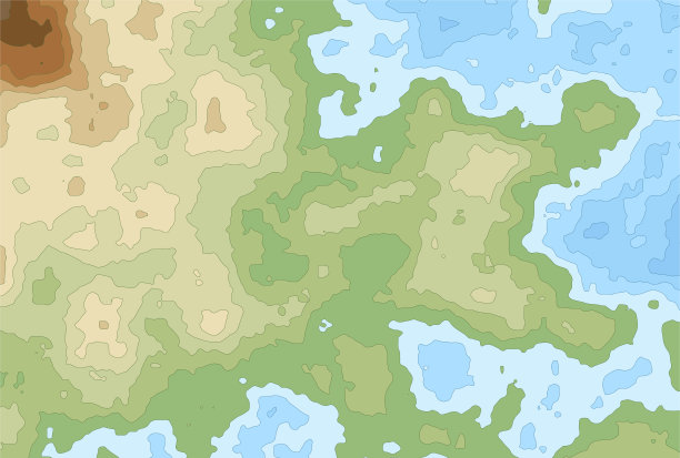 简单地形图高度线93图片下载
