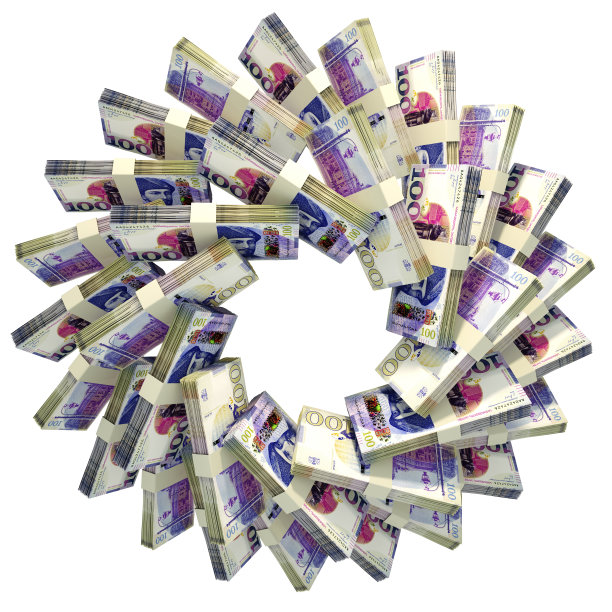 以圆形图案排列的格鲁吉亚拉里堆叠的3d渲染。图片下载