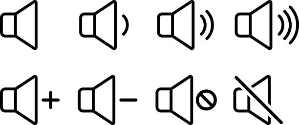 矢量体积标记变化图标集图片下载