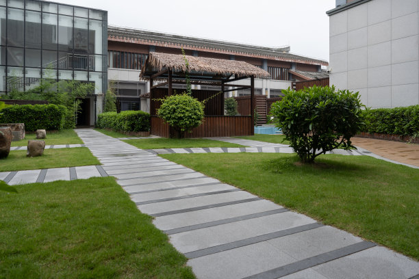 园林式度假酒店户外花园图片下载