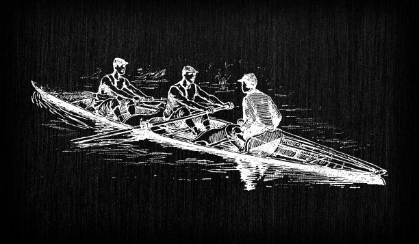 古色古香的法国版画插图:Canotier / Rower图片下载