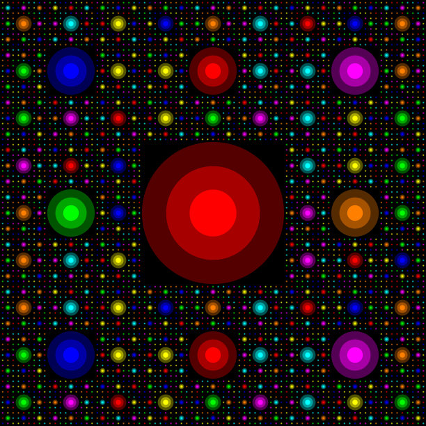 负六层的谢尔宾斯基地毯分形圆在正方形图片下载