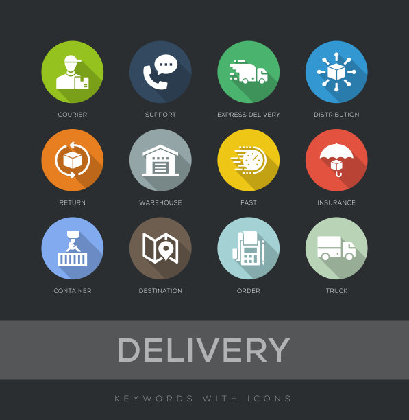 交付平面设计图标集图片下载