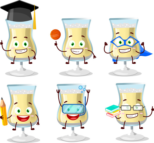 香槟卡通杯学生图片下载