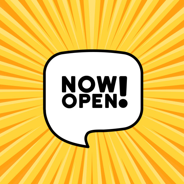 语音泡泡与现在打开的文本。复古漫画风格。波普艺术风格。矢量线图标的业务和广告图片下载