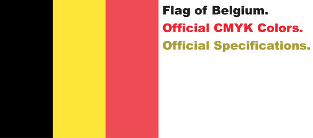 比利时国旗(CMYK官方颜色和规格)图片下载