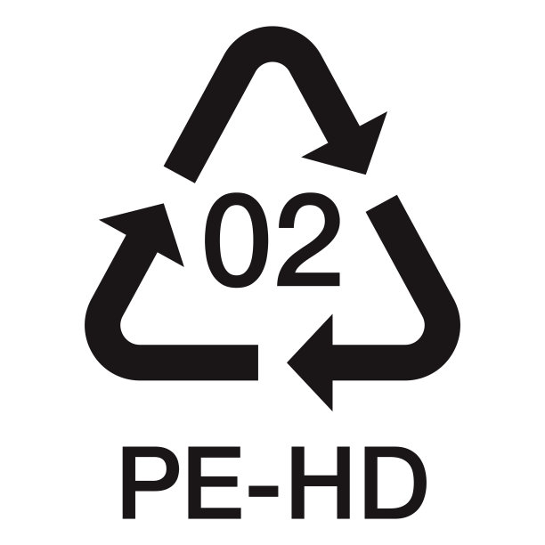透明背景上的聚乙烯回收图标图片下载