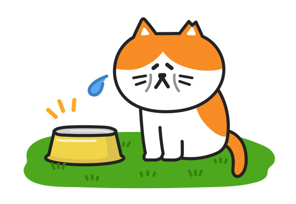 悲伤的流浪猫没有食物。图片下载