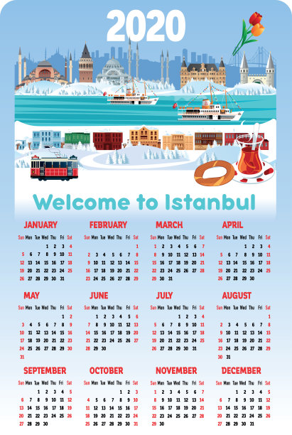 伊斯坦布尔的日历图片下载