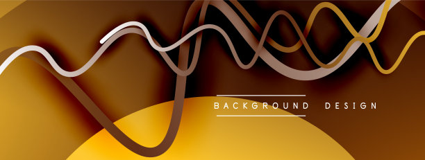 抽象梯度背景与波浪线图片下载