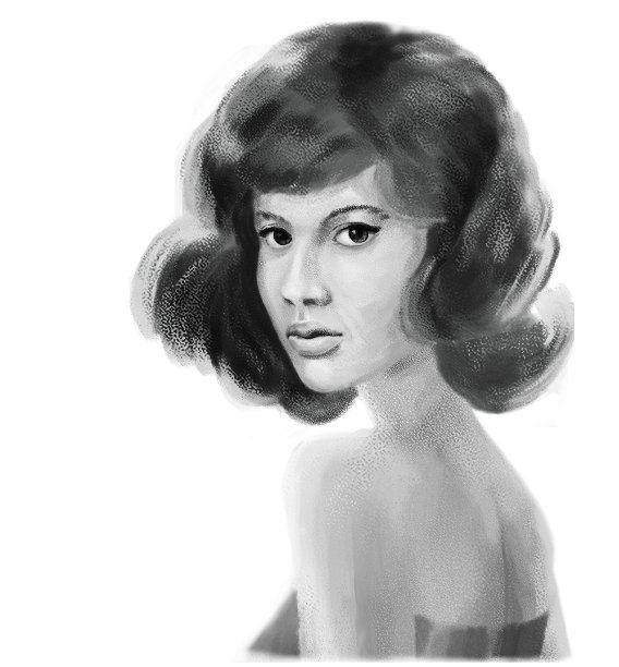 四分之三的女性肖像。卷曲的头发。混合种族图片下载