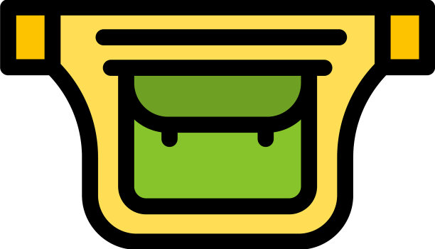 潮腰包图标颜色轮廓图片下载