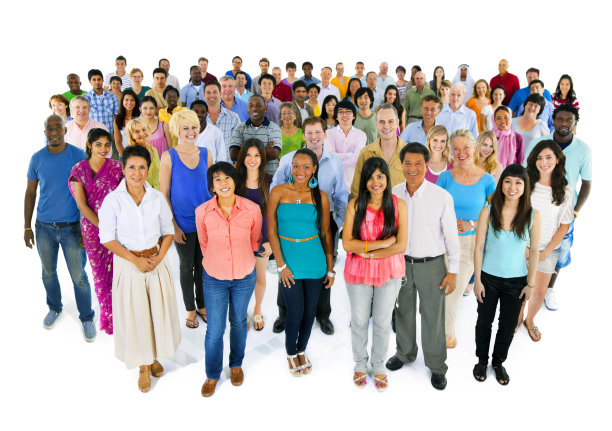 来自世界各地的一大群多民族的人图片下载