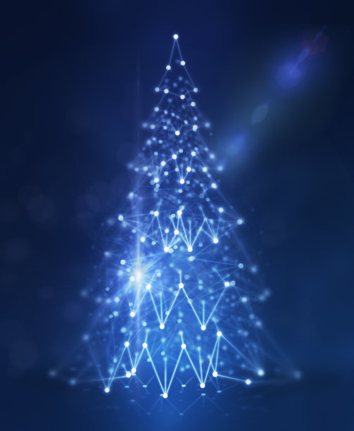 数字的圣诞树图片下载